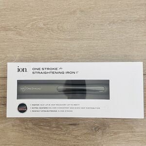 ION Ceramic One Stroke Plus Straightening Iron 1" Quick Fast Heat NEW
